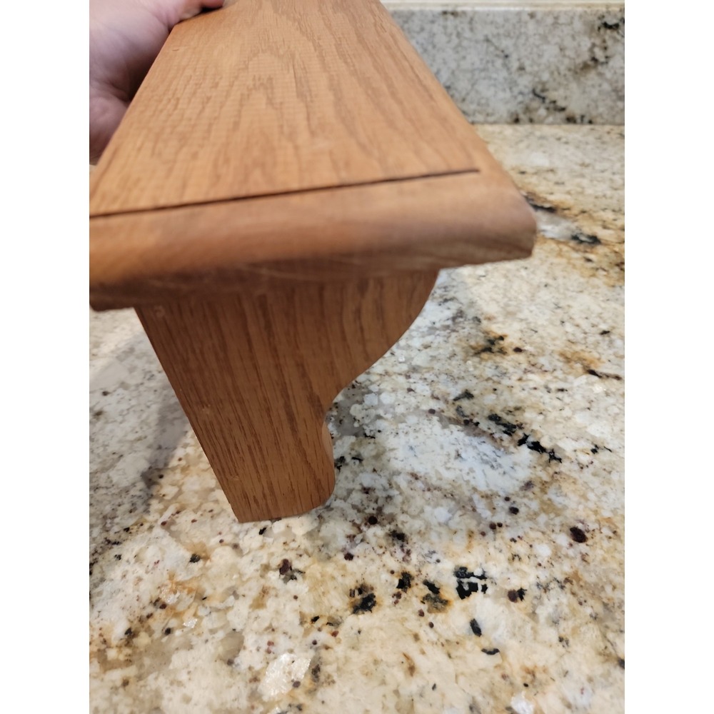 Handcrafted Oak Heart/Child Cut Out Wall Shelf W/Pegs 21" Farmhouse Shelf  Heavy - Picture 10 of 10